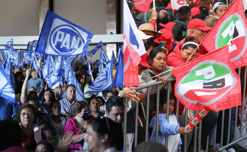 Simpatizantes PAN y PRI