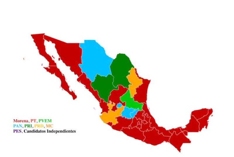 mapa político de México
