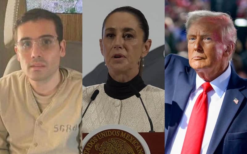 El gobierno de Sheinbaum ha estado en problemas por las acusaciones de narcotráfico Ovidio Guzmán, líder de Los Chapitos; Claudia Sheinbaum, presidenta de México, y Donald Trump, presidente de EUA