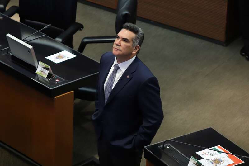 Alejandro Moreno, senador del PRI, durante una sesión en la Cámara de Diputados. Imagen promocional