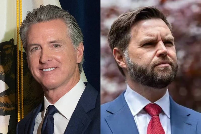 Newsom y JD Vance