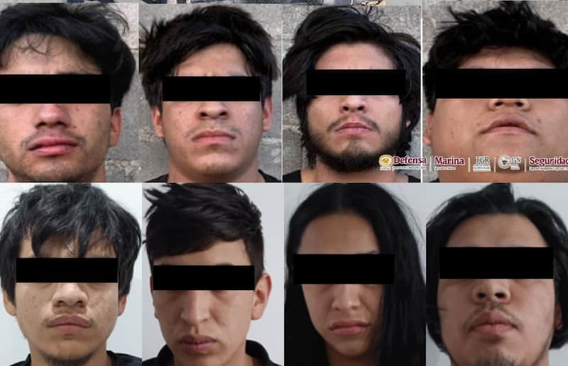 Las autoridades anunciaron la detención de una decena de personas Personas detenidas por autoridades federales en Sinaloa