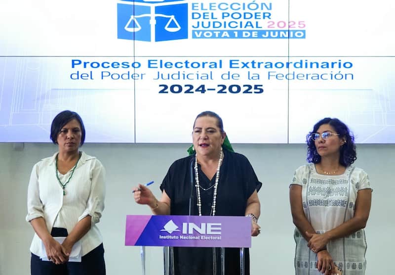 La consejera presidenta del INE aseguró que se darán resultados un día después La consejera en conferencia de prensa