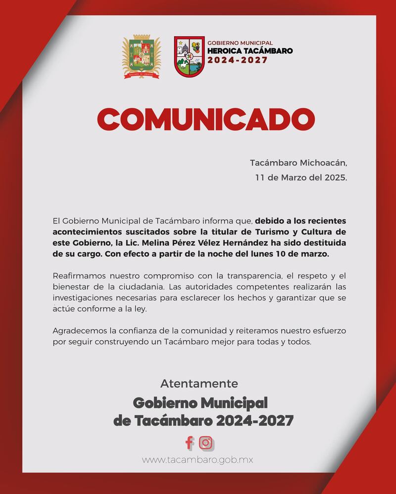 Gobierno municipal de Tacámbaro