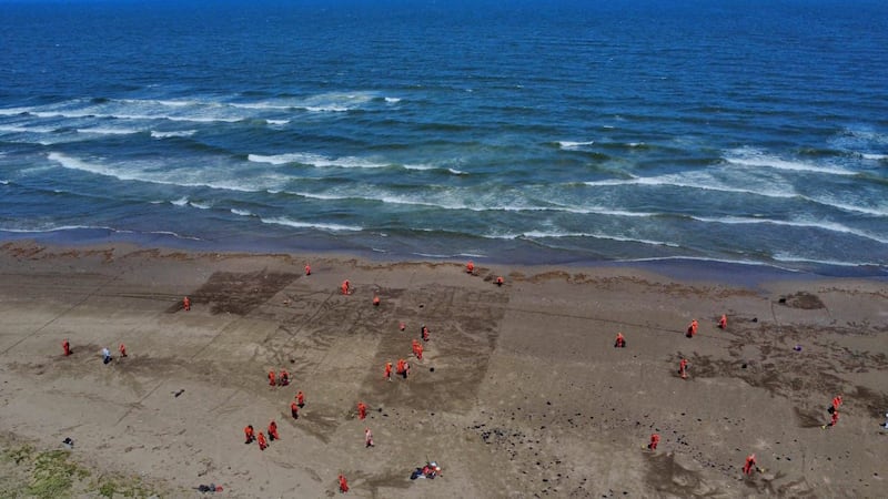 Limpieza de playas por contaminación de hidrocarburos en playas del Golfo de México Limpieza de playas por contaminación de hidrocarburos