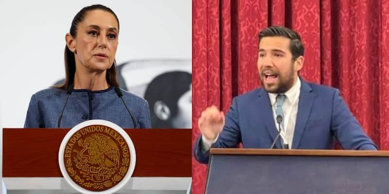 Luis Felipe culpó a la presidenta Claudia Sheinbaum por las protestas en LA La presidenta y el hijo del expresidente en eventos diferentes
