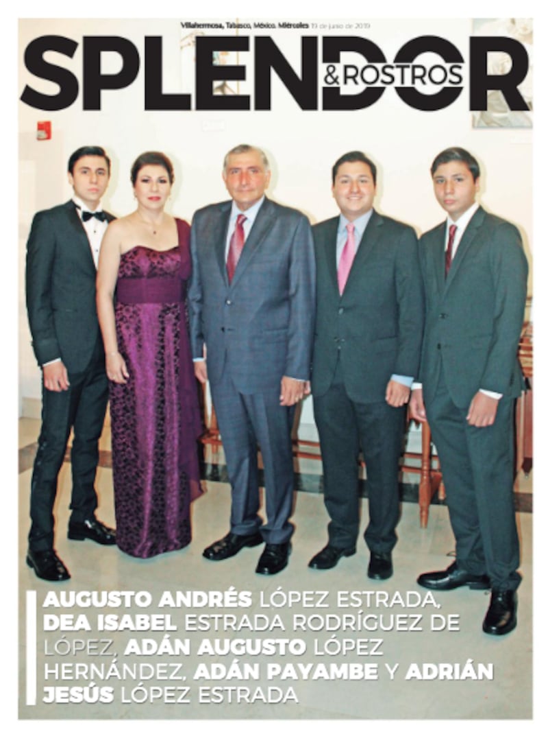 Adán Augusto López y sus hijos