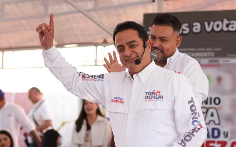 El panista es quien lidera las preferencias para la elección del municipio de Durango Toño Ochoa, candidato del PRI y PAN al municipio de Durango