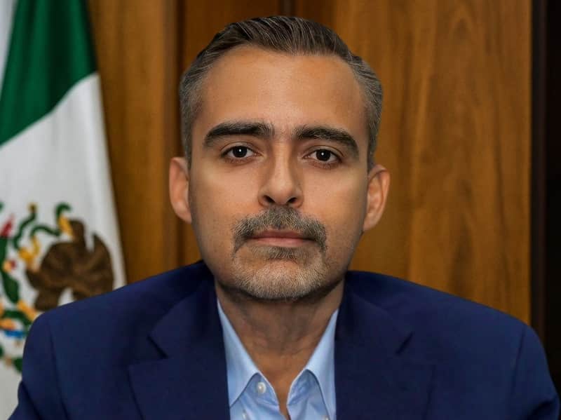 Óscar Eduardo Castro, alcalde de Puerto Peñasco, Sonora. El presidente municipal de Puerto Peñasco posando en una fotografía desde su oficina.