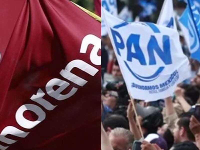 Banderas Morena, PAN y PRI Banderas Morena, PAN y PRI