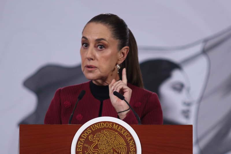 Claudia Sheinbaum, presidenta constitucional de los Estados Unidos Mexicanos, encabezó la conferencia del pueblo en Salón Tesorería en Palacio Nacional. Claudia Sheinbaum, presidenta constitucional de los Estados Unidos Mexicanos