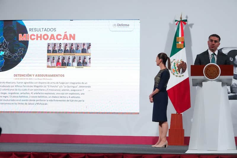 García Harfuch presentó avances en la estrategia de seguridad el secretario y la presidenta durante la conferencia de prensa matutina