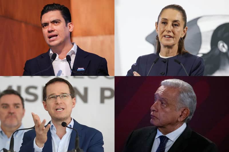 AMLO, Claudia Sheinbaum, Ricardo Anaya y Jorge Romero AMLO, Claudia Sheinbaum, Ricardo Anaya y Jorge Romero