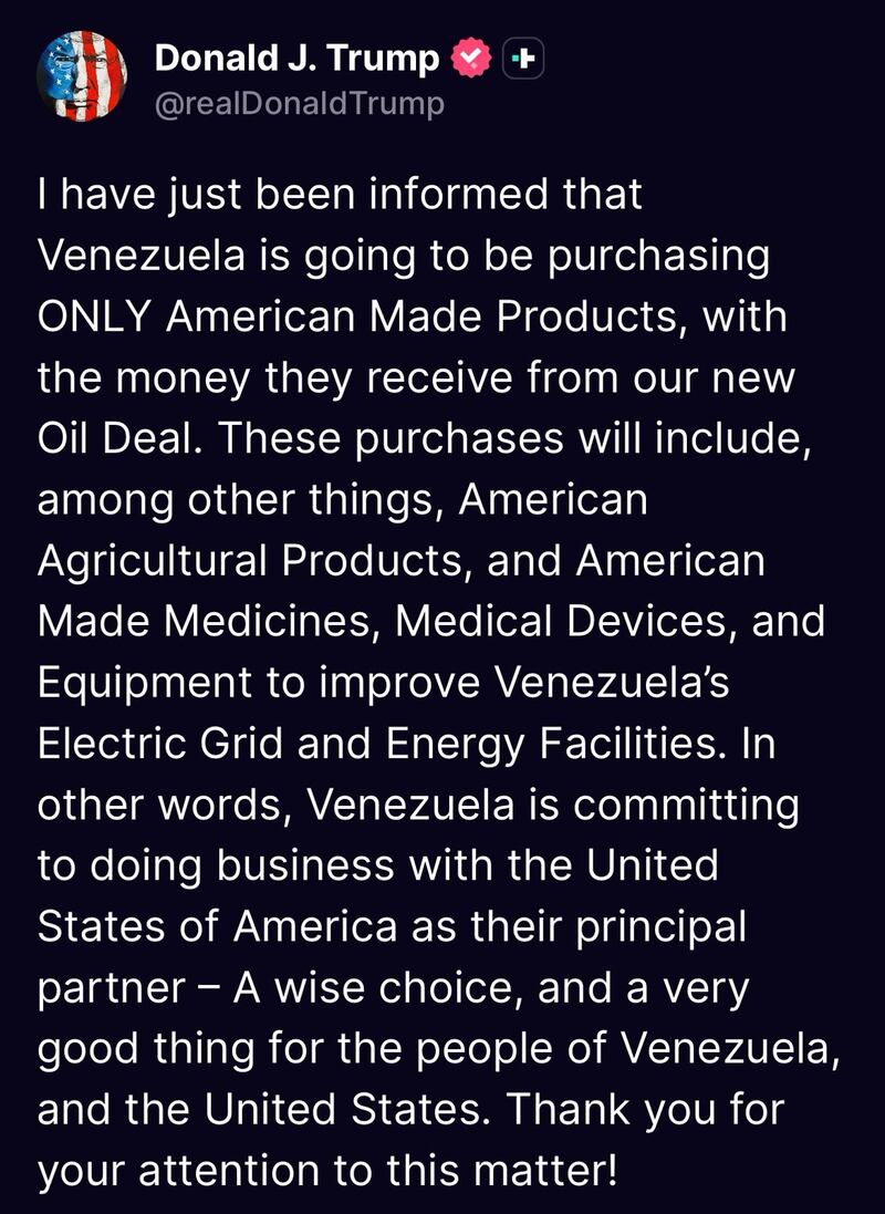 Cuenta personal de Donald Trump en truth social