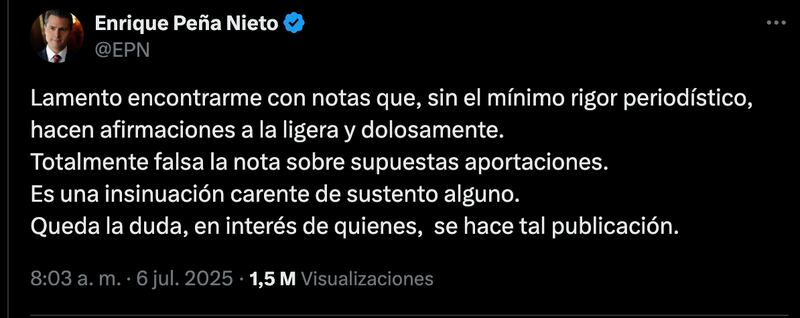 Tuit de Peña Nieto