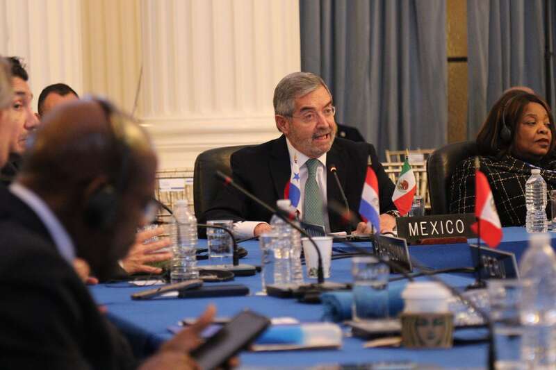 El secretario de Relaciones Exteriores, Juan Ramón de la Fuente Destacó que el Organismo debe tener respeto por la soberanía de los países