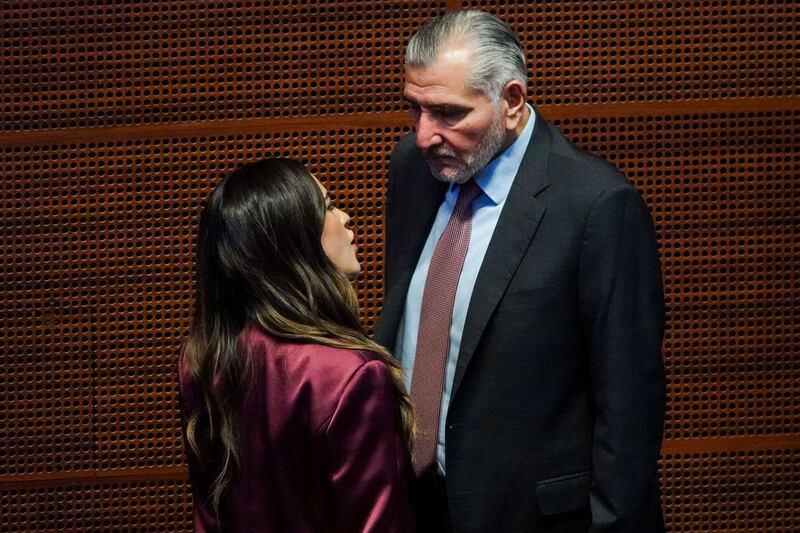 Adán Augusto y Andrea Chávez
