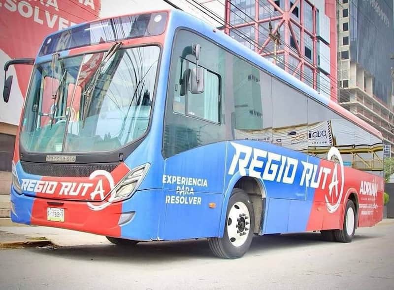El transporte circulará en el municipio de Monterrey, Nuevo León Camión de Regio Ruta