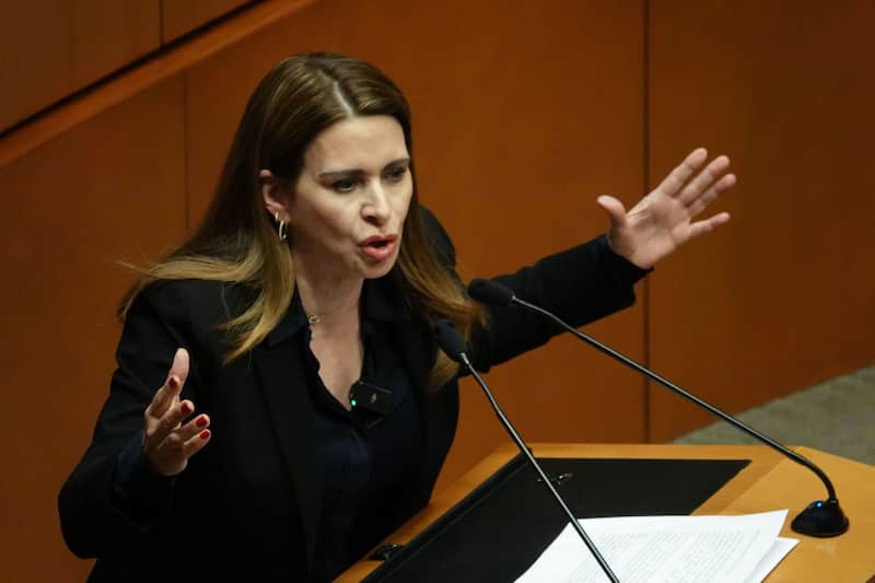 Carolina Viggiano, senadora del PRI. Viggiano durante la sesión ordinaria del Senado de la República.