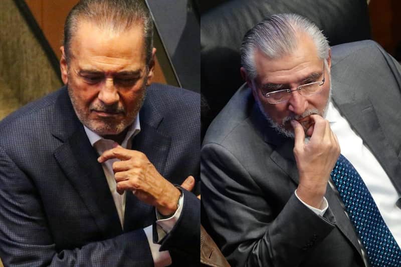 Manlio Fabio Beltrones, senador sin partido, y Adán Augusto, coordinador de Morena en el Senado Manlio Fabio Beltrones, senador sin partido, y Adán Augusto, coordinador de Morena en el Senado, dialogan sobre iniciativa de personas desaparecidas.