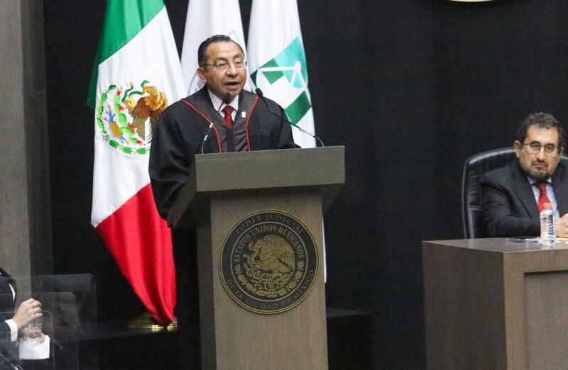CIUDAD DE MÉXICO. 22NOVIEMBRE2024.- 3ER Informe de labores del Magistrado Rafael Guerra Alvarez, presidente del poder judicial de la Ciudad de México. Asistieron César Cravioto, Rosa Isela Rodríguez como representantes de la Presidenta Claudia Sheinbaum y de la jefa del Gobierno Clara Brugada. Ernestina Godoy asistió también a la ceremonia.
FOTO: VICTORIA VALTIERRA/CUARTOSCURO.COM Rafael Guerra Álvarez