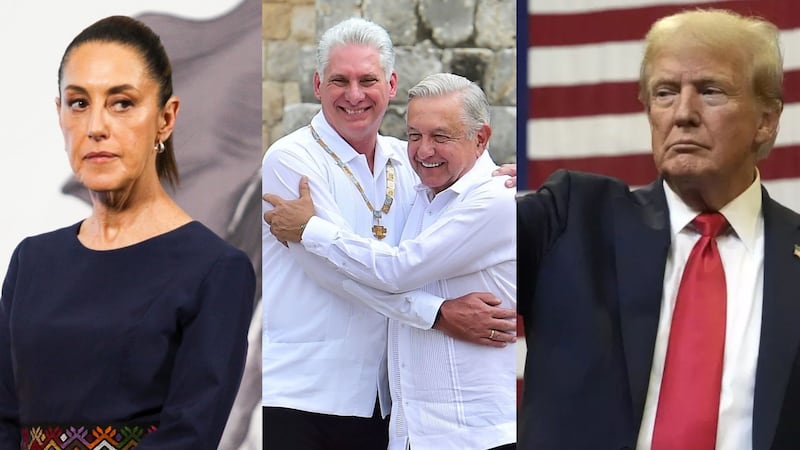 Sheinbaum, AMLO, Díaz-Canel y Trump