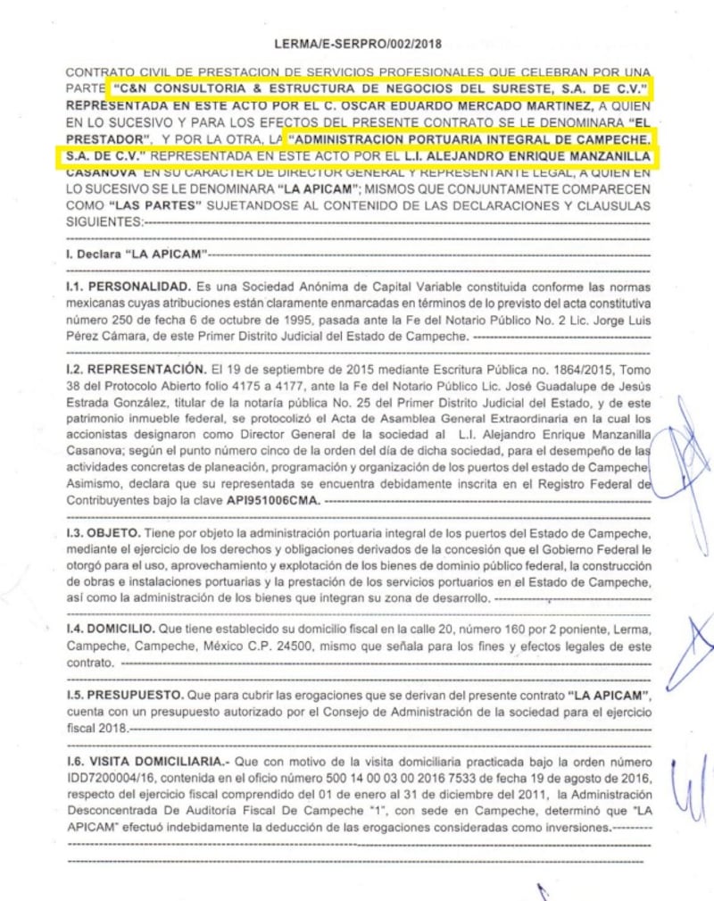 Contrato Empresa Campeche