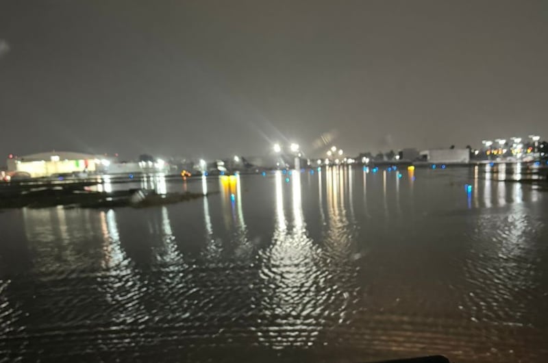 Inundación en el AICM