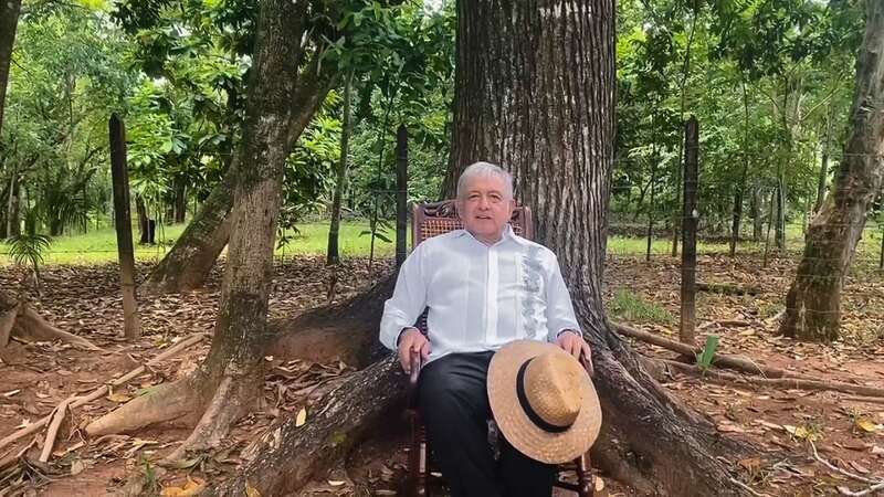 Andrés Manuel López Obrador, expresidente de México Andrés Manuel López Obrador, expresidente de México, bajo un árbol en su finca en Palenque, Chiapas.