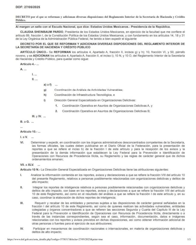 Decreto DOF