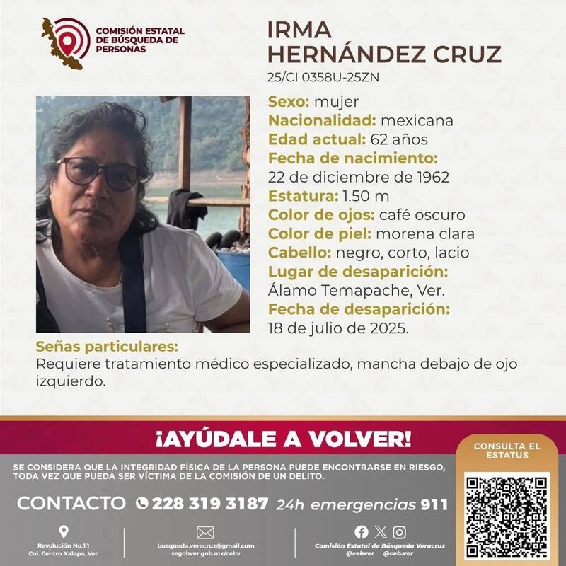 ficha de busqueda Irma Hernández