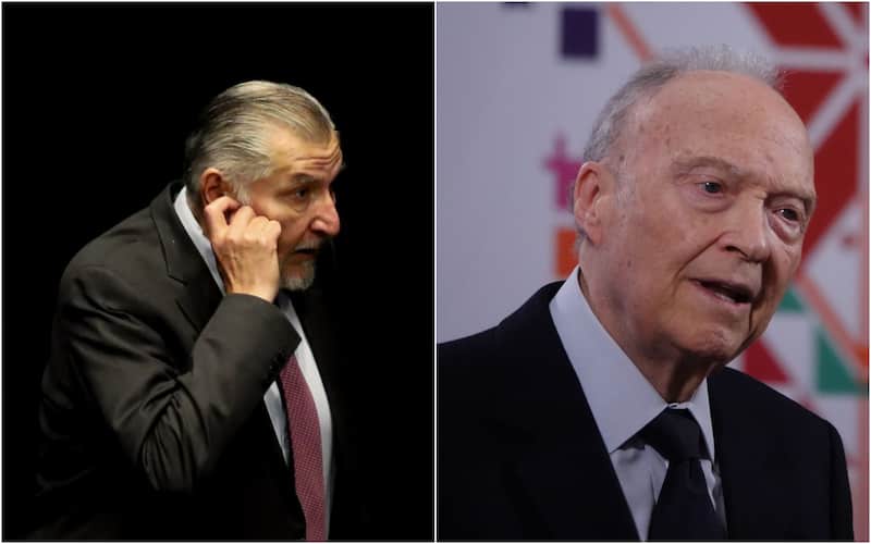 Adán Augusto López y Alejandro Gertz Manero. De izquierda a derecha: el senador de Morena, Adán Augusto, y el fiscal general Gertz Manero.