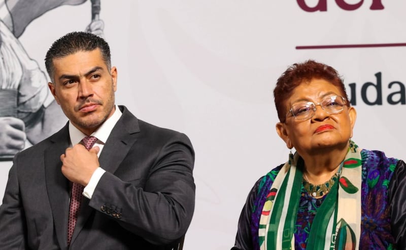 Ernestina Godoy y Omar García Harfuch