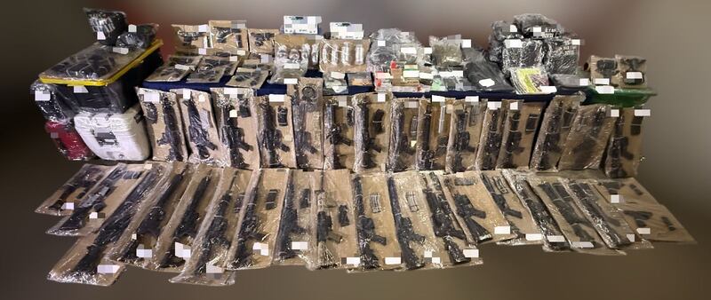 Aseguramiento de armamento. Armas Aseguradas