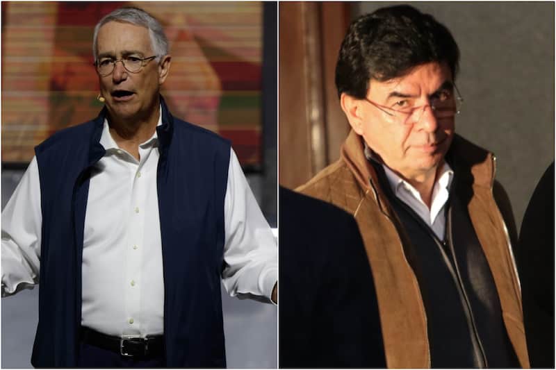 El empresario Ricardo Salinas Pliego y el vocero de la Presidencia, Jesús Ramírez. El empresario criticó la postura del portavoz por haber minimizado el caso Teuchitlán.