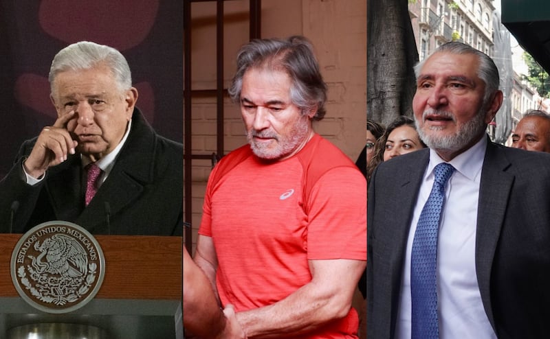 AMLO, Hernán Bermúdez y Adán Augusto