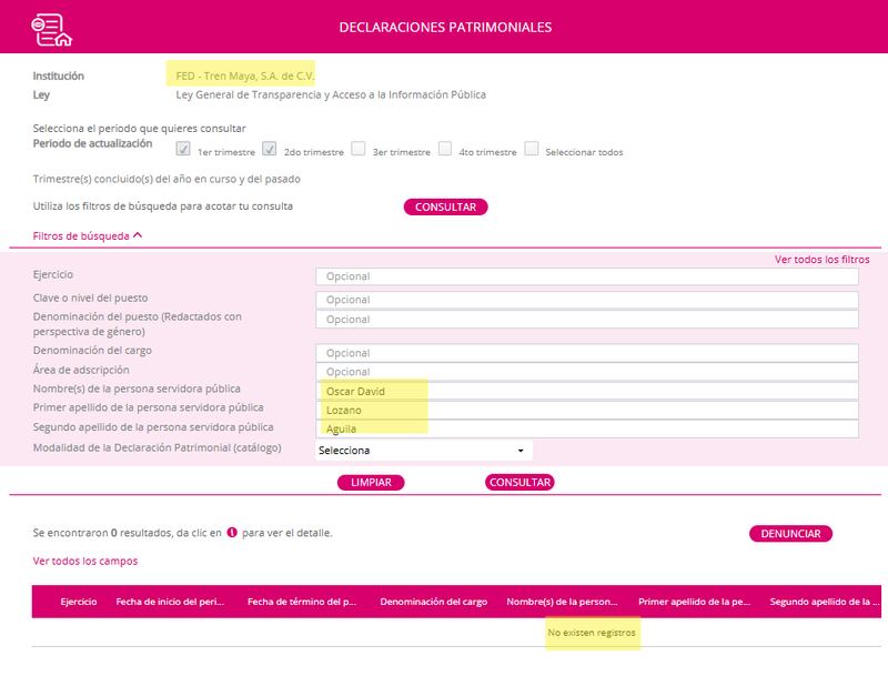 Según una investigación de Froji MX, Óscar Lozano Águila, director del megaproyecto ferroviario de la Cuarta Transformación, el Tren Maya, ha mantenido oculta su declaración patrimonial. Óscar David Lozano Águila