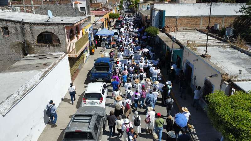 Procesión en Teuchitlán por hallazgos en Rancho Izaguirre. Procesión en Teuchitlán por hallazgos en Rancho Izaguirre.