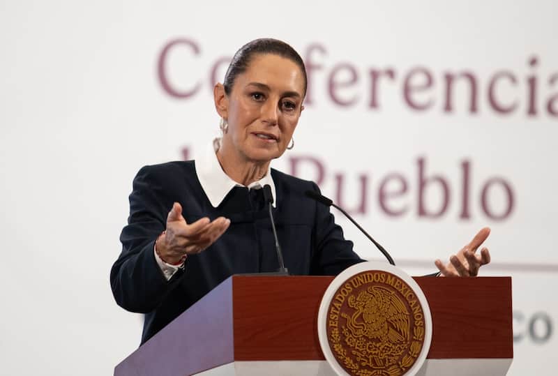 Claudia Sheinbaum, presidenta de México. Sheinbaum durante conferencia de prensa en Palacio Nacional.