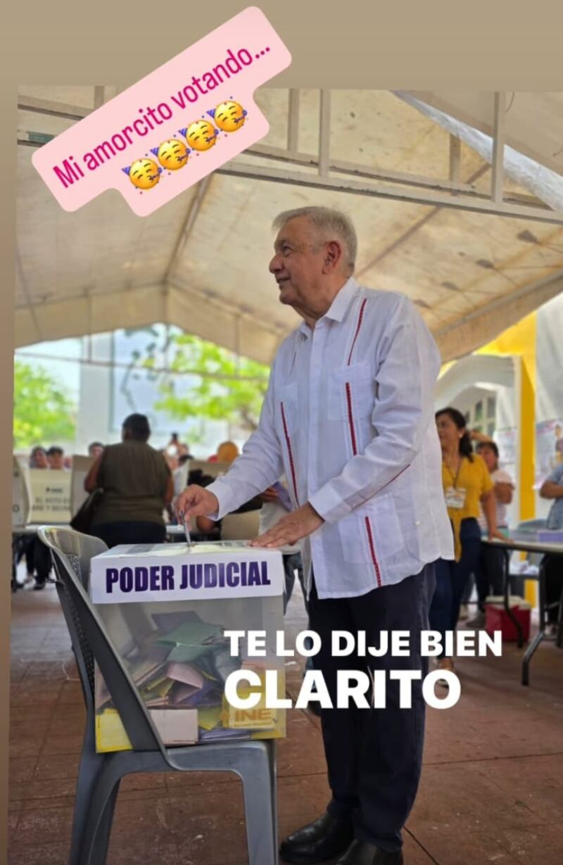 AMLO en la elección judicial