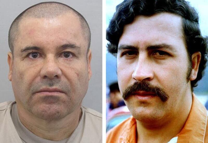Joaquín "El Chapo" Guzman y Pablo Escobar