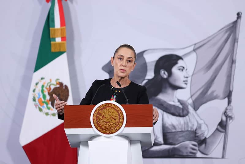 CIUDAD DE MÉXICO, 11DICIEMBRE2025.- Claudia Sheinbaum Pardo, presidenta de México, encabezó la conferencia Mañanera del Pueblo en la que se informó sobre el aumento de turismo nacional e internacional durante el 2025.
FOTO: GALO CAÑAS/CUARTOSCURO.COM Imagen de Claudia Sheinbaum