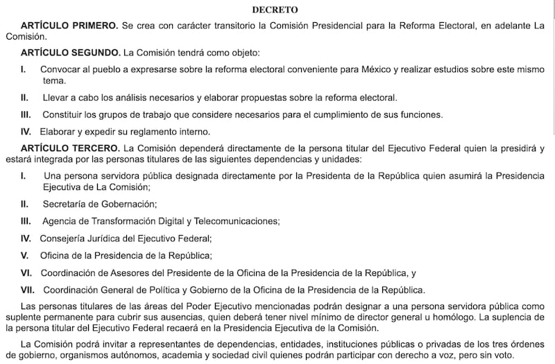 Comisión para la reforma electoral