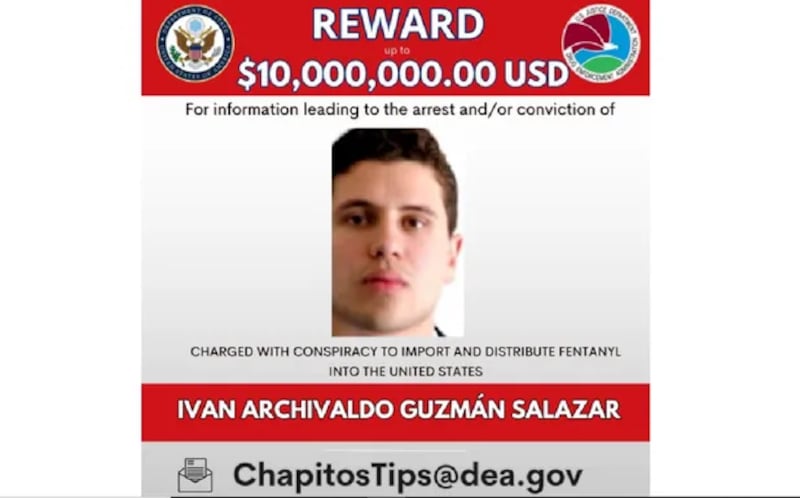 Recompensa por Iván Archivaldo Guzmán