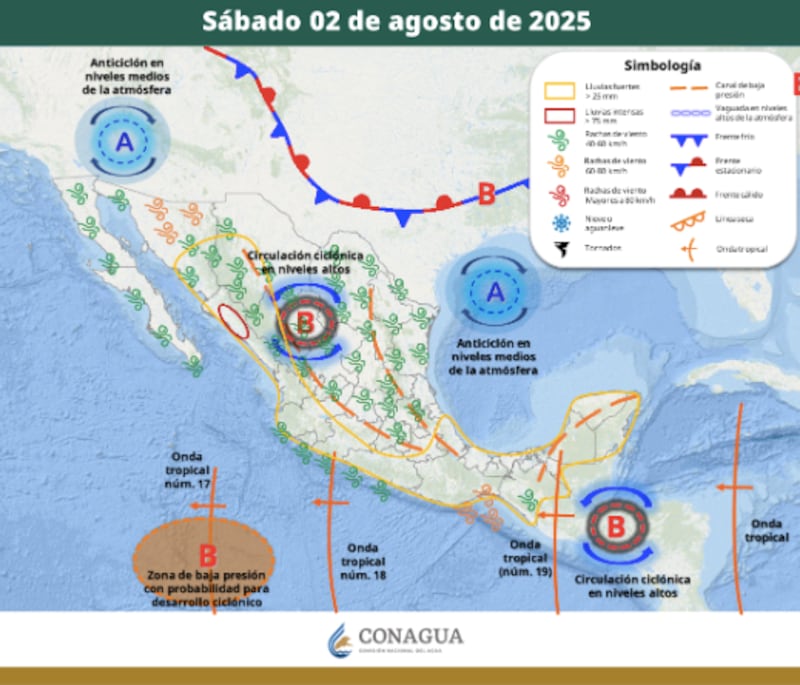 Clima para el fin de semana, de acuerdo con la Conagua