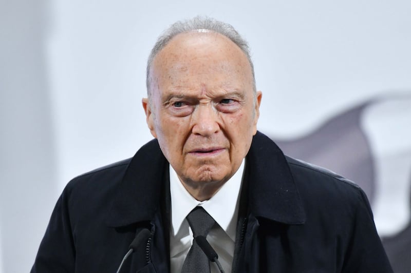 CIUDAD DE MÉXICO, 12AGOSTO2025.- Alejandro Gertz Manero, fiscal general de la República , durante su intervención en la conferencia matutina realizada en Palacio Nacional en la que se presentó el reporte de incidencia delictiva al cierre de julio de 2024 a julio de 2025 el cual indicó una reducción de 25.3% el promedio diario de víctimas de homicidio doloso a nivel nacional.
FOTO: MARIO JASSO/CUARTOSCURO.COM Alejandro Gertz Manero
