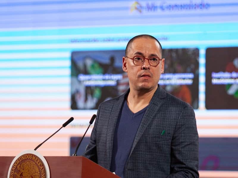 José Antonio Peña Merino, titular de la Agencia de Transformación Digital y Telecomunicaciones. Pepe Merino durante una mañanera de Sheinbaum.