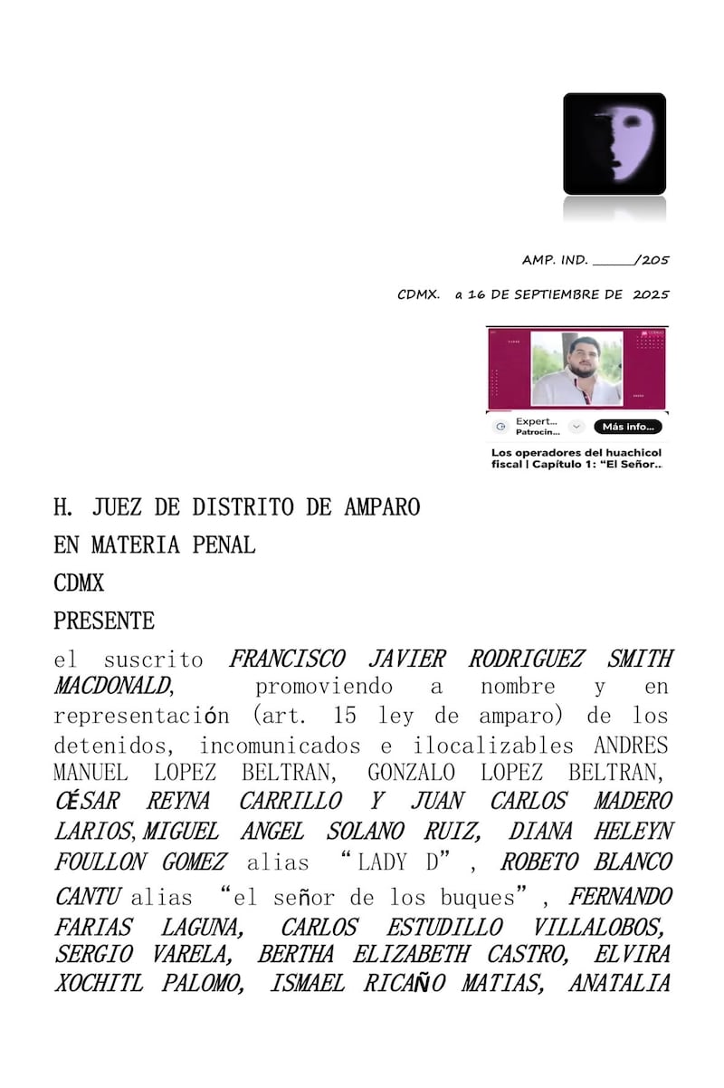 Amparo a favor de hijos de AMLO