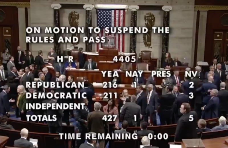 Votación de la Ley de Archivos de Epstein en la Cámara de Representantes