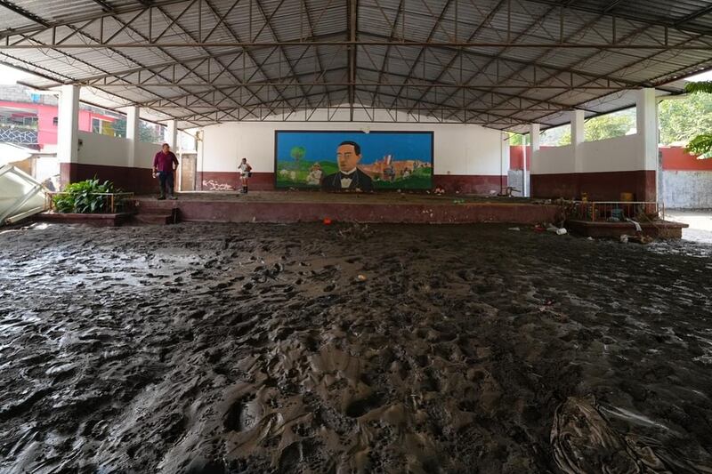 Escuela afectada por las lluvias en Hidalgo